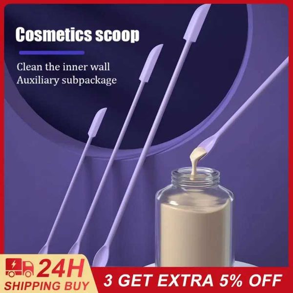 3Pcs Double-Head Silicone Spatula Reusable Lengthened Deep Bottle Scraper Last Drop Scoop Cream Cosmetic Spoon Face Mask Brush Y240807