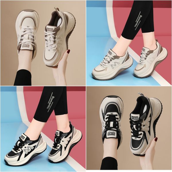 Lace Up Shoes Frete grátis Bottom plana de alta qualidade Couro branco Versátil Plataforma casual masculino Mulheres ao ar livre Antiskídeo