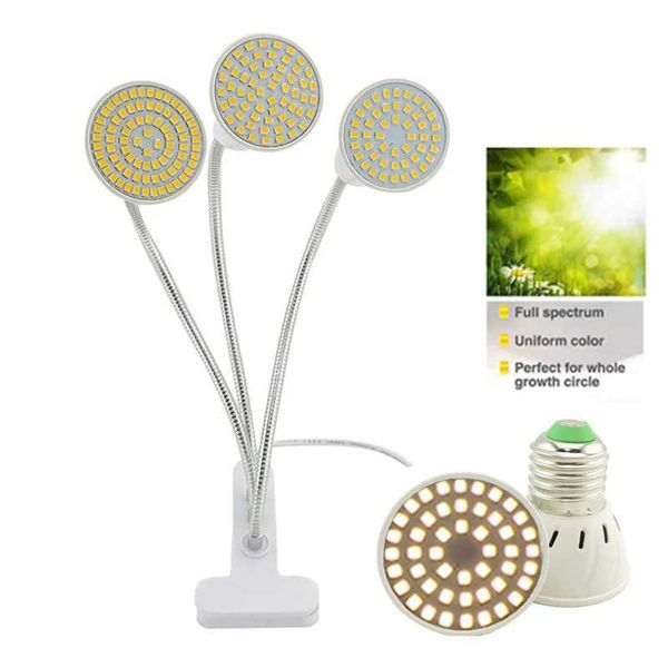 60 80 LED Grow light for indoor plant flower Full Spectrum yellow sunlight phyto lamp holder Fitolamp growbox tent greenhouse t1 Y240816