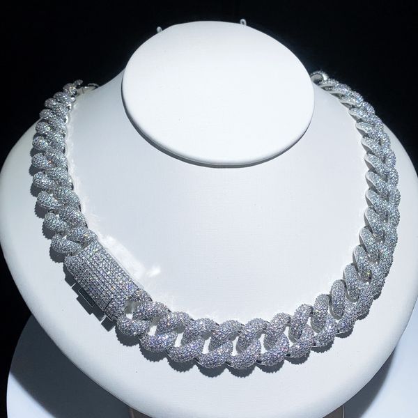 15mm Hip Hop Bubble Cuban Chain Necklace Bracelets 5A Zircon Gold Plated Jewelry Set