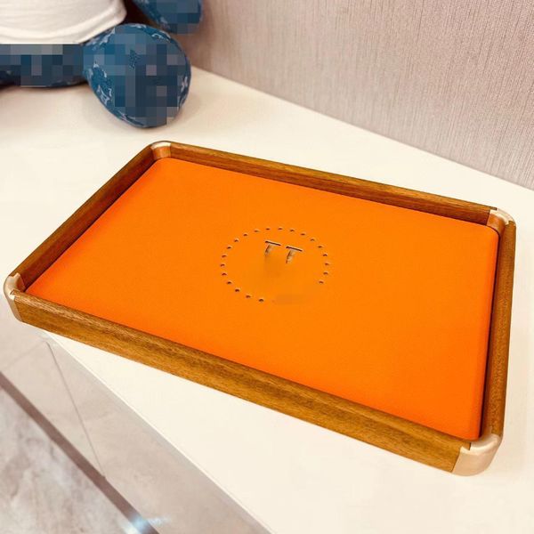 Designer Wooden Plates Black Walnut Plant Tray Fruit Tray Square Round Rectangle Household Black Walnut