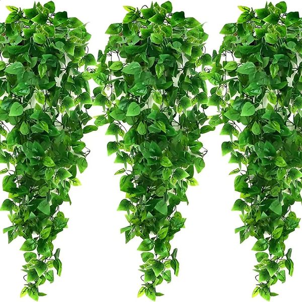 Plants Ivy Hanging 3Pcsartificial Fake Plant Vine For Wall House Room Indoor Outdoor Decoration No Baskets 240127