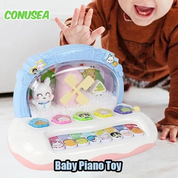 Random color Childrens Musical Piano Instrument Toy Baby Keyboard Animal Sound Electric Music Early Educational Toys for Infant 250121