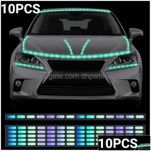 Car Badges Diy Reflective Stickers Anti Collision Warning Sticker Luminous Safety Tape Funny Decal Mobile Decals Gadges Drop Deliver Dhpac