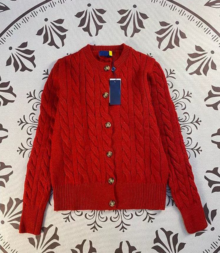 Designer sweater love&heart A embroidery woman lover cardigan knit round neck high collar womens fashion letter white black long sleeve clothing pul