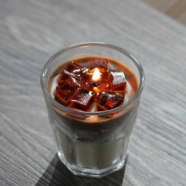 Coffee Aromatherapy Candle Style Simple High End Bedroom Decoration Jelly Candle Cup Expansion Spices Soy Wax CL240907