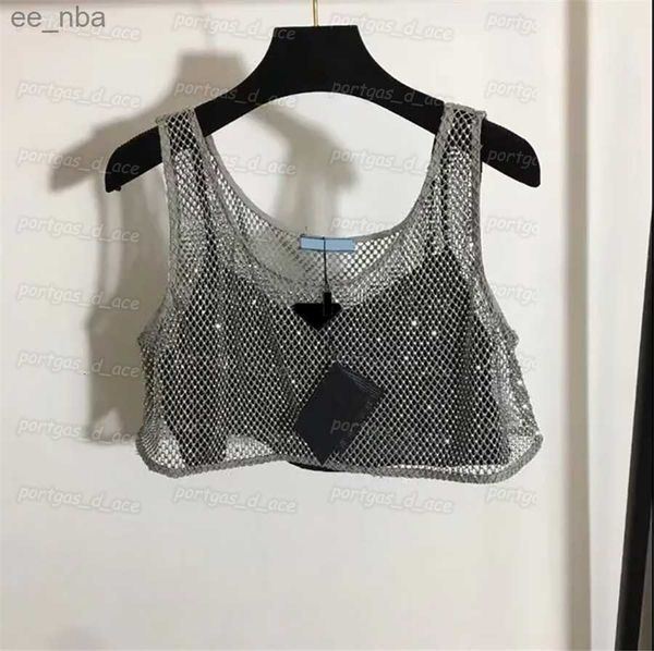 Cropped Women T Shirt Triangle Badge Rhie Design Vest Tops INS Fashion Street Style Tanks goodgood