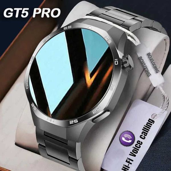 For GT5 Pro Smart Watch Men AMOLED HD Sn GPS NFC Rate Call IP68 Waterproof SmartWatch 2025 New Z241218