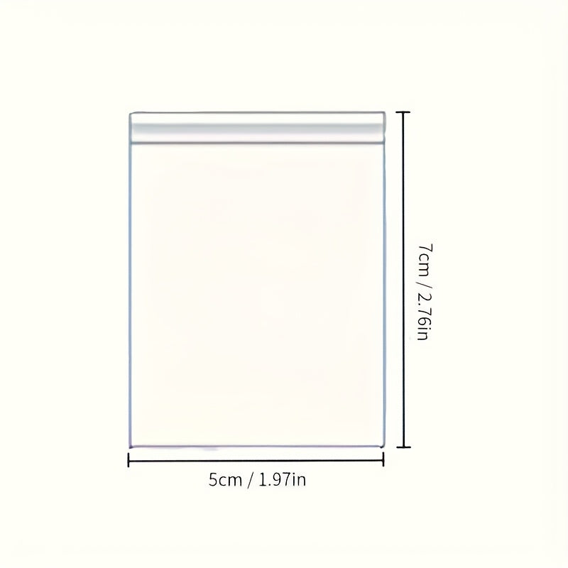 TEMU 100pcs Reusable Transparent Jewelry Bags With Self-sealing Zipper - 3 Sizes Clear Storage Pouches For Organizing Beads, Earrings, Small Parts -