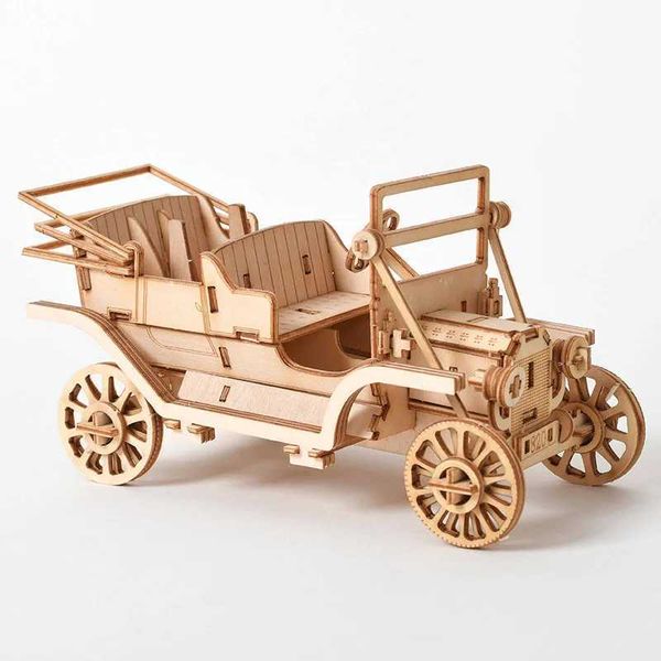 Laser Cutting DIY Sailing Ship Train Airplane Toys 3D Wooden Puzzle Toy Model Kits Desk Decoration for Children Kids YHNXJ241218
