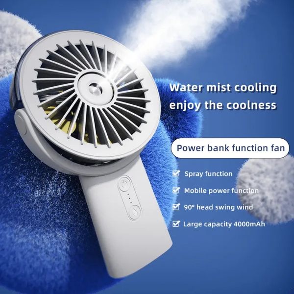 1pc Portable USB Home Office Mini Hand-held Cooler Fan, Water Spray Mist Fan, Folding Desk Fan Pocket Air Cooler,Cooling Air Conditioner Hum