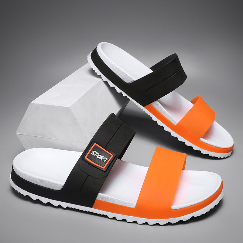 2023 High Quality Men Slippers Slides Outdoor Indoor Non-slip Light Soft Bottom Flip Flops Sandals Beach Shoes Slippers Home