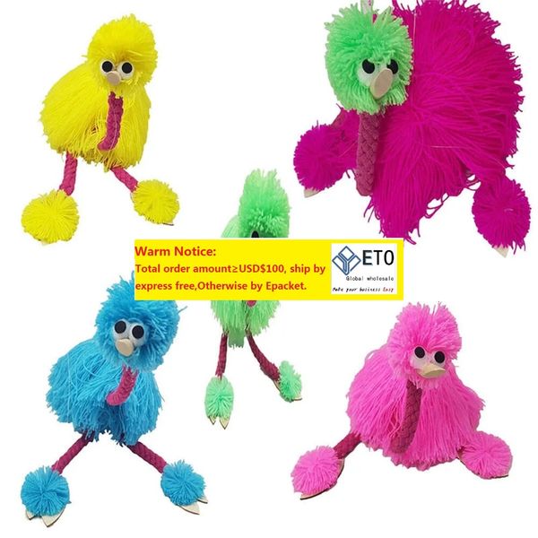 36cm-14inch Decompression Toy Muppets Animal muppet hand puppets toys plush ostrich Marionette doll for baby 5 colors C5569 ZZ