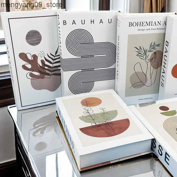 Other Home Decor Boho Monet Luxury Fake Book Home Decor Lucky Cat Decorative Books Storage Box Coffee Table Bedroom Japanese Interior Decora