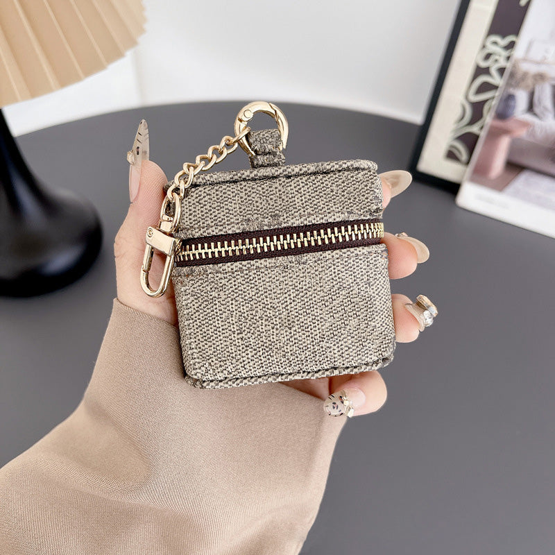 Luxury Leather Universal Designer Earphone Accessories Case for Apple AirPods 1 2 3 4 Pro Bluetooth TWS Earbuds Chains Crossbody Necklace Box Headph