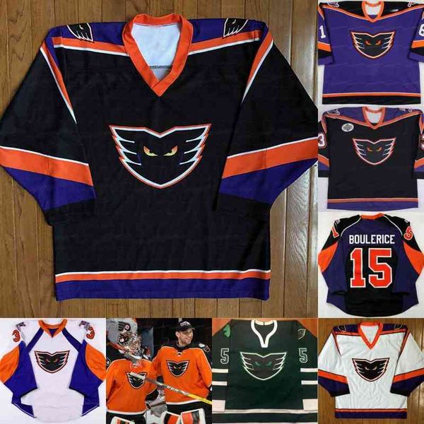 College Hockey Wears College AHL Philadelphia Phantoms Jerseys Claude Giroux David Hallock Frank Bialowas Jesse Breris Sean McCosh Sullivan