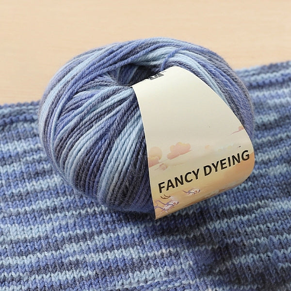 Wool Rainbow Segment Dyed Knitting Yarn