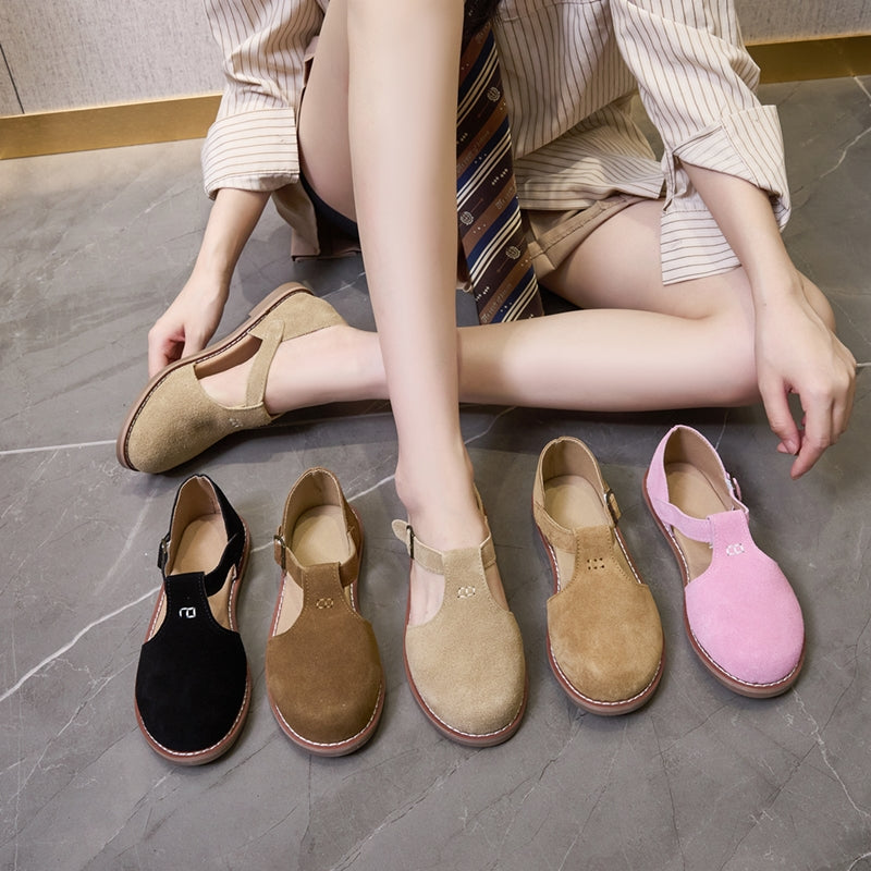 AIYUQI flat-soled retro frosted genuine leather women&#039;s sandals 2024 new hollow women&#039;s shoes Roman Baotou sandals for women