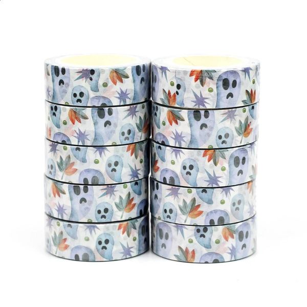 2016 Bulk 10PCLot Decor Ghost Leaves Halloween Washi Tapes for Scrapbooking Adhesive Masking Tape Cute Journaling Stationery 240830