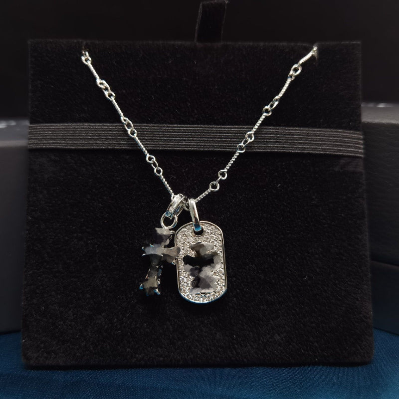 Designer Pendant Necklaces Full of Diamonds Cross Flower Necklace Hip Hop Collar Chain Sweater Chain