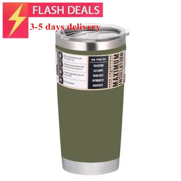 Mugs 20oz Reusable Tumblers Stainless Steel Car Cups Vacuum Insulated Double Wall Water Bottle Thermal Coffee Beer Drink Travel