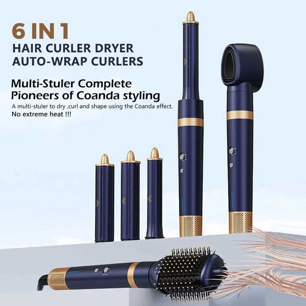 Technical Hryer 6-in-1 Powerful Hair Dryer Brush Multi-Styler with Auto-Wrap CurlersXJ241007