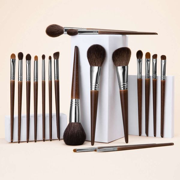 OVW Natural Goat Hair Makeup Brushes Set Professional Kit Brocha Maquille Pedzle Do Makijazu Blending Smudging Brush Shader