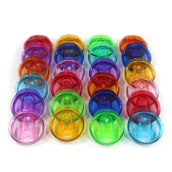 Warehouse Colored Seag Slide Lids Waterproof Seal Cover Replacement Resistant Spill Proof Covers For Oz Tumbler Straight Beer Glasses