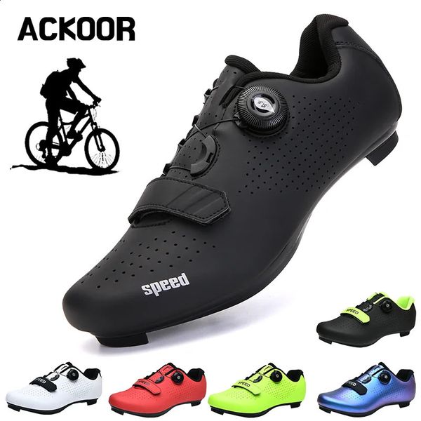 Road Bicycle Shoes Men Cycling Sneaker Mtb Clits Route Cleat Dirt Bike Speed Flat Sports Racing Women Spd Pedal Shoes 240312