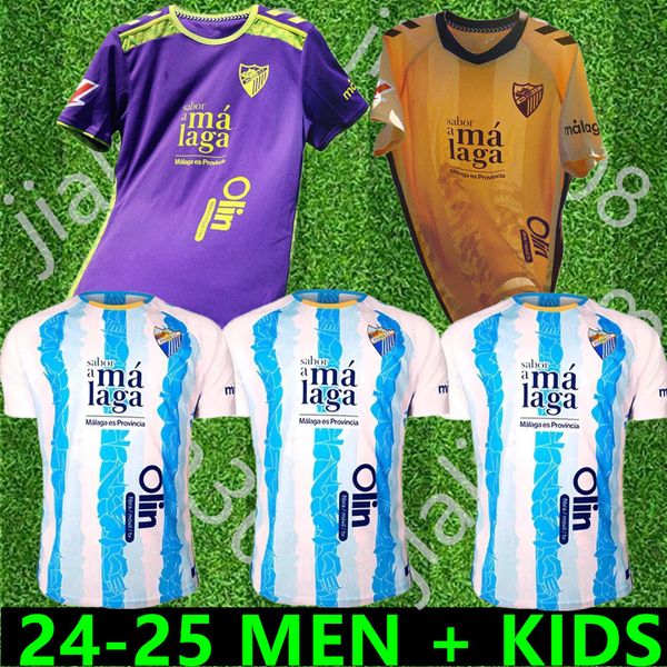 CAMISETA MALAGA CF soccer jersey 120 ANIVERSARIO Kids Kit remake RETRO 24-25 Home Away third Football Shirts Men BUSTINZA M. JUANDE RAMON FE