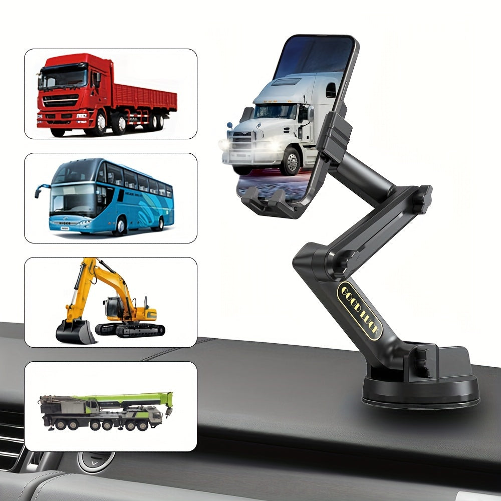 TEMU Car Phone Holder For Truck, Heavy Duty Car Phone Mount For Dashboard, Compatible With Most Smartphones, Long Arm, Cup &