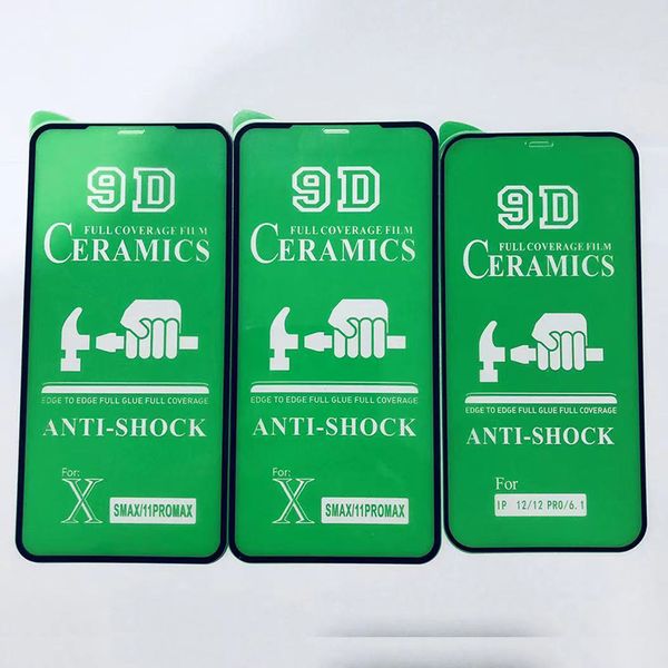 Screen Protector For iPhone 16 Pro Max 15 Plus 14 13 Mini 12 11 XS XR X 8 7 SE 9D Ceramics Film Clear Proof Curved HD Proof Protective Premi
