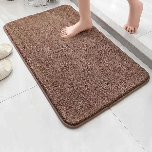 Fluffy Bathroom Bath Mat Anti-slip Bath Carpets Doormat For Toilet Absorbent Floor Rug Beside Bathtub Wash Basin WashableCL240711