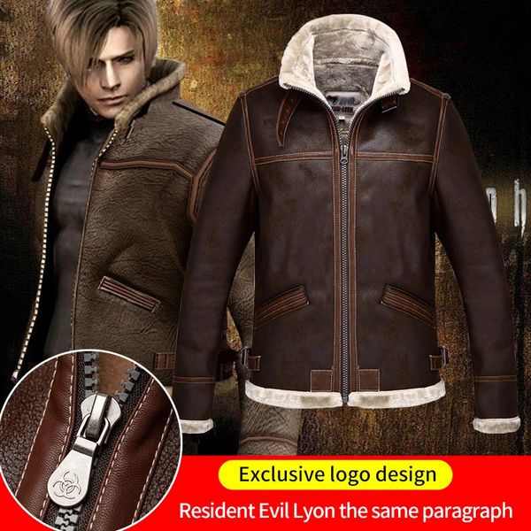 Fashion Leather Coat Jacket Cosplay PU Faur Jacket Long-sleeve Winter Outerwear Men Boy men leather jacket 250114