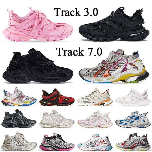 Runners de pista de atacado 7.0 Designer Casual Shoes Tracks 3.0 3xl 7.5 Plataforma de moda Runner Sneakers Desconstrução Transmitir mulhere