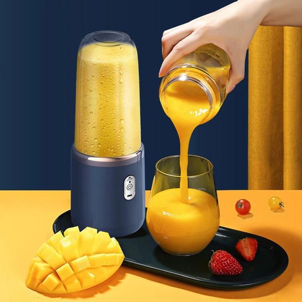 Electric Juicer Cup Machine Portable Fruit Juice Blenders USB Charging Mini Smoothie Milkshake Bottle Home Kitchen 250107