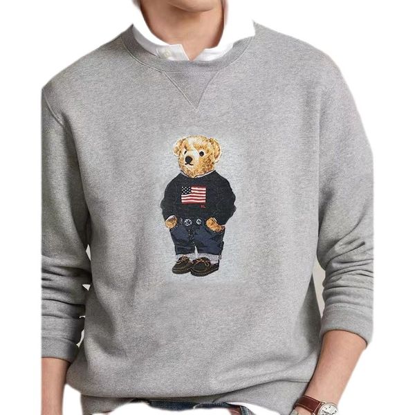 polos Men&#039;s Hoodies&Sweatshirts 2023 Year Europe and America New Autumn and Winter Long Sleeve Casual Cotton Large Print Fashion Bear S
