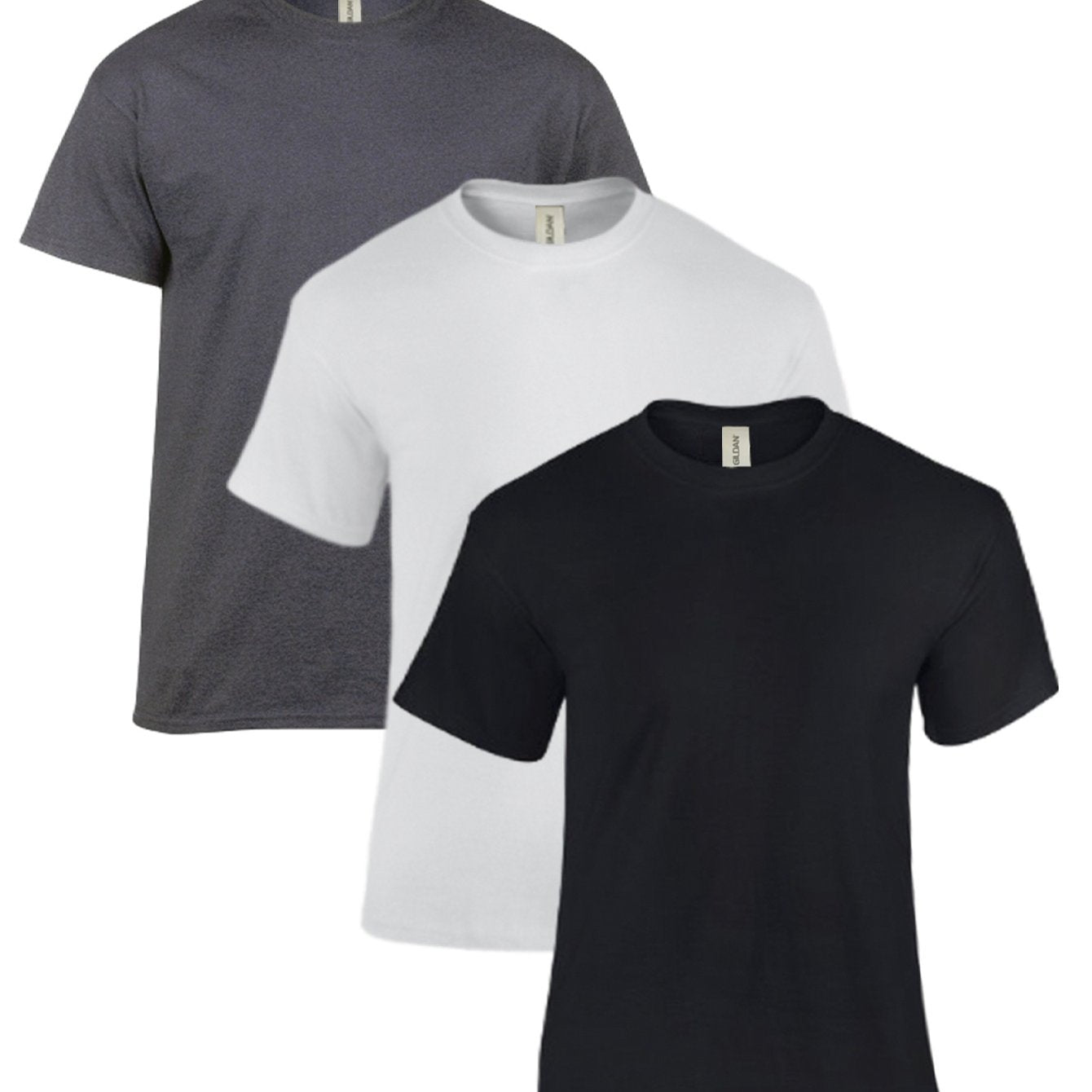 TEMU 3pcs Men's Solid Slightly Stretch Cotton Short Sleeve Round Neck Comfy T-shirt For Gym Fitness Training