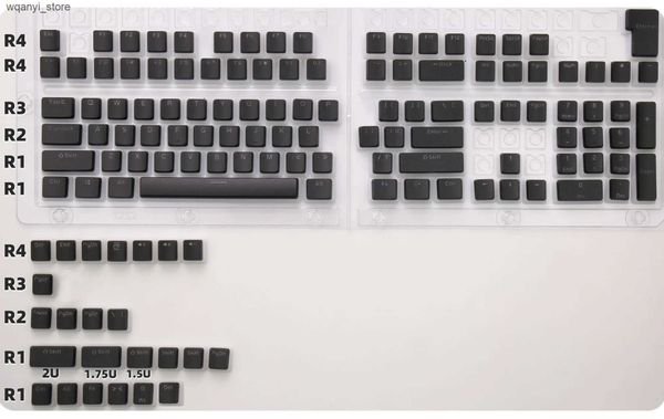 Keyboards 129 key Pudding key OEM configuration file PBT dual lens key cover for Mx switch mechanical keyboard ISO layout RGB backlit key Ca