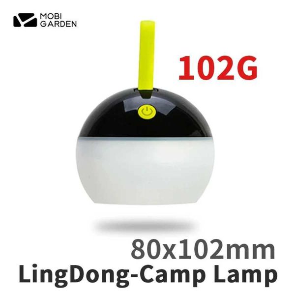 MOBI Garden Mini D Cam Light 3-Light Mode Outdoor TRght 102g Portable Hand Hanging Tent USB Charging ABS IPX6 102g LingD M241121