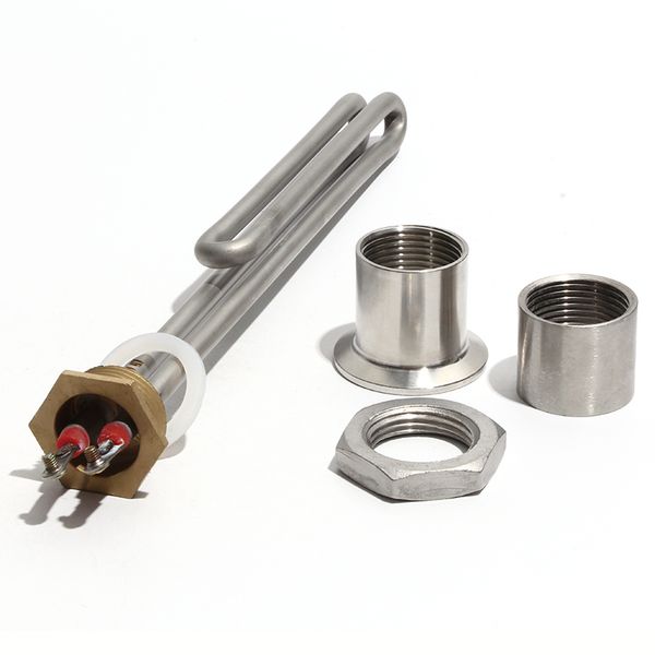 Electrical Heating Element Immersion Water Heater Booster Tube For Water Boiler ,1&quot;-DN25-32mm, AC110V-220V-380V,1-2-3-4-6KW with Locknu