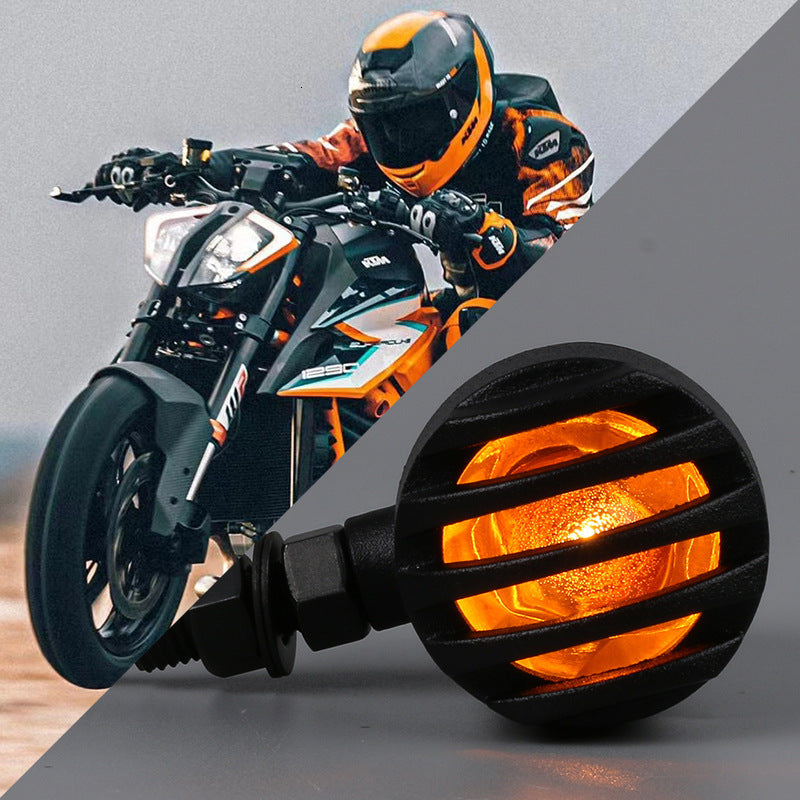 12V Retro Motorcycle Turn Signal Fender LED Bulbs Harley-Style Prince Motorcycle Electric Conversion Parts Scooter