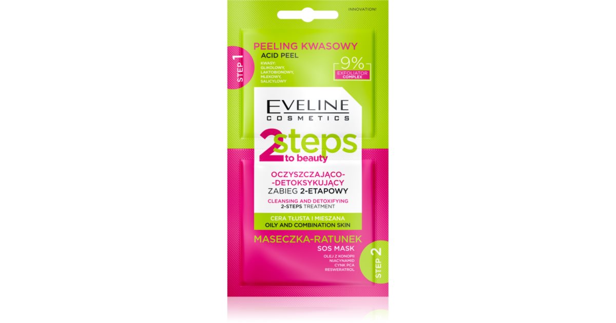 Eveline Cosmetics 2 trinn til Beauty Bifasisk ansiktsbehandling 2×4 ml