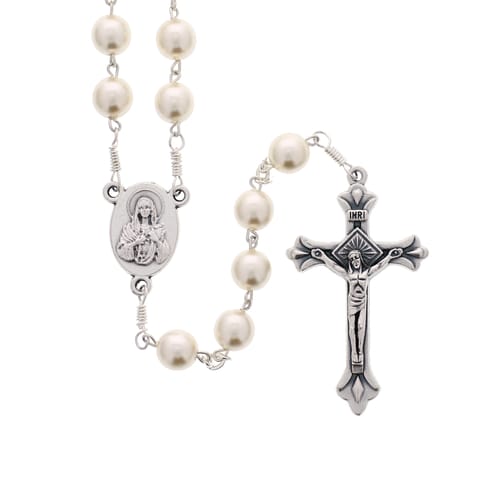 Cream Bead Rosary From Holy Land