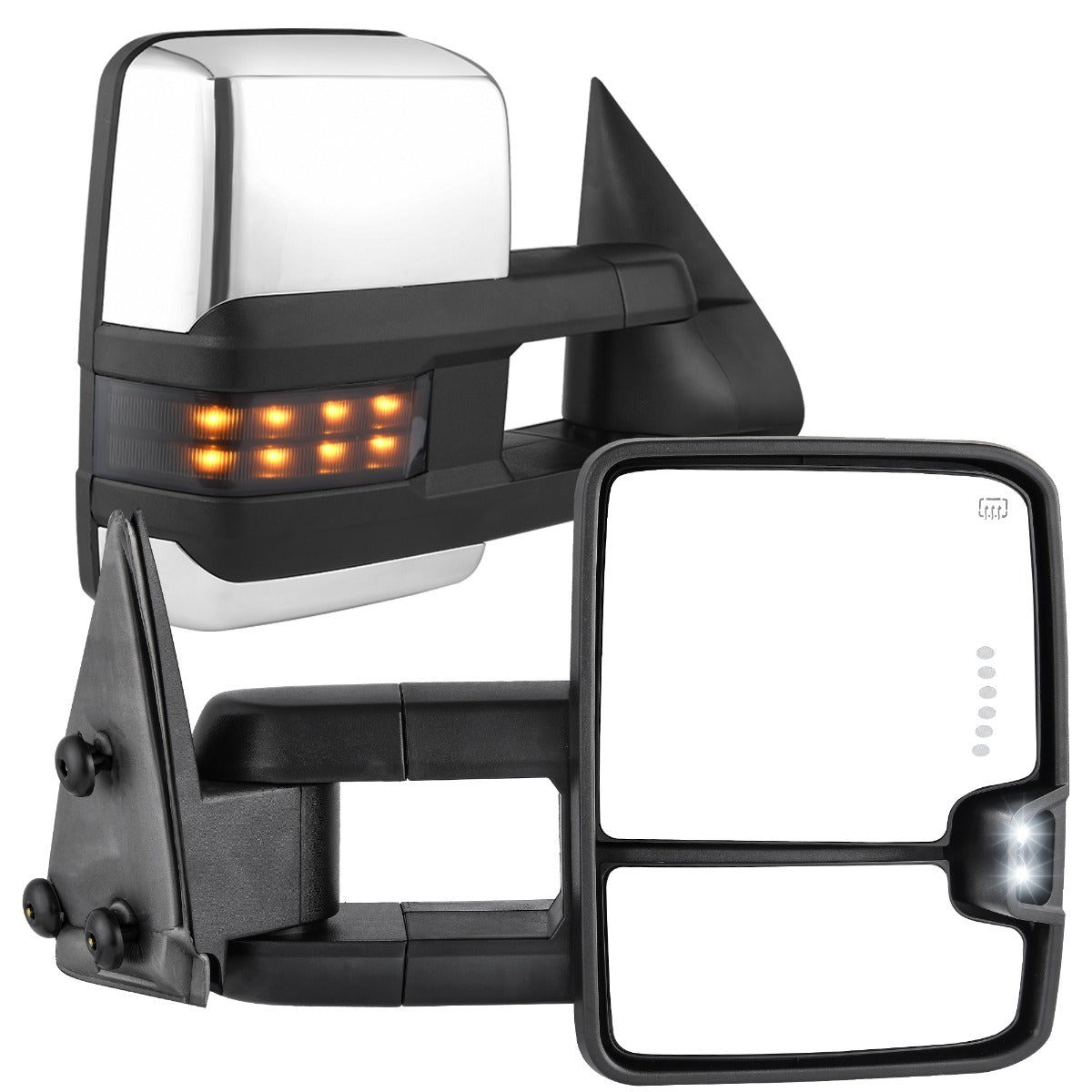 YITAMOTOR® 2003-2006 Chevy Silverado-GMC Sierra-Cadillac Escalade Towing Mirrors, Power heated w- Turn Signal