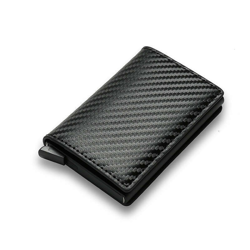 RFID Anti-Magnetic Anti-Theft Men&#039;s Aluminum Alloy Metal Sleeve Bank Card Holder Wallet Money Clip