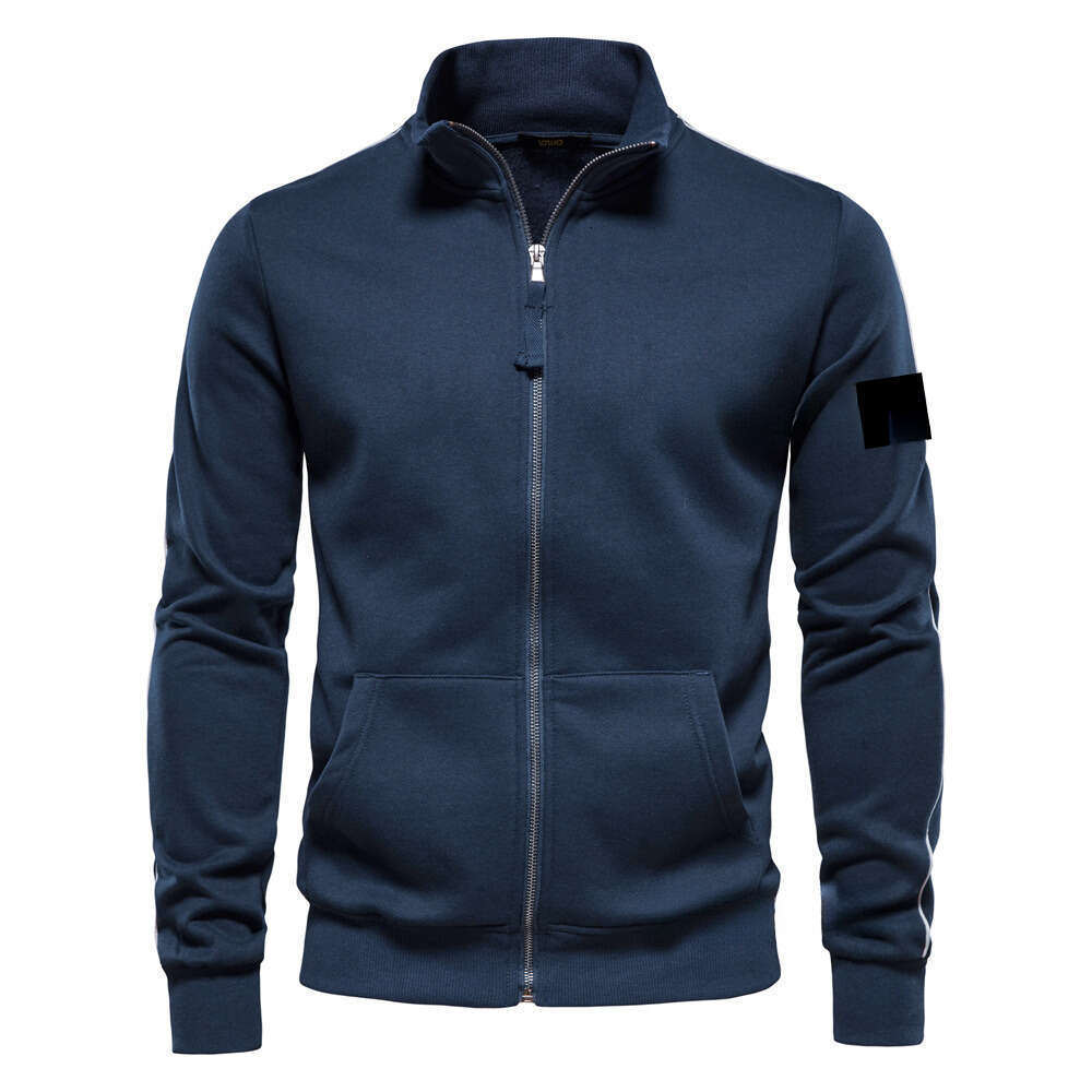 Topstoney Jacket Versatile Classic Top Hoodie Stand Collar Autumn Winter New Style Casual Loose Fit Sportswear Color Block Open Cardigan 30B