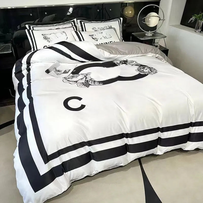 Designer bedding sets bedding sets Four-piece bedding set Hotel Style Homestaywashed cotton three-piece quilt set bed sheet hat 326