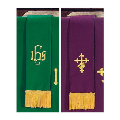 Purple Green Bookmark with Fringe