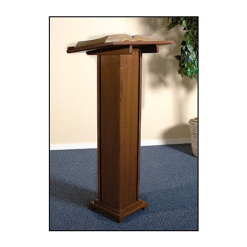 Walnut Lectern on Beveled Base